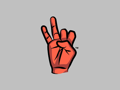 Second Nature Community Logo Hand Sign Gesture Fingers Hand Made artistic branding doodle drawing fingers gang graffiti hand hand made hand sign logo orange second nature sign