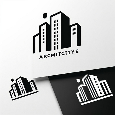 Construction Company Logo architecture branding building company design illustration logo