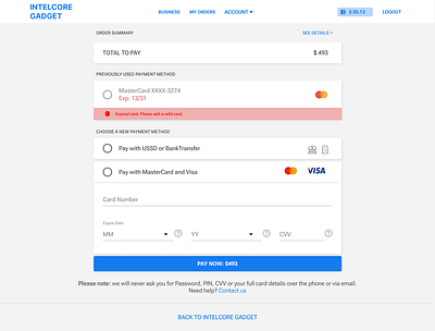 Card Checkout page daily ui ui