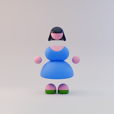 Character 3d blender character illustration