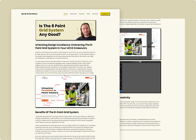 Blog Page Layout 8 point grid system blog blog layout blog page portfolio ui ui design ux ux design web design white space