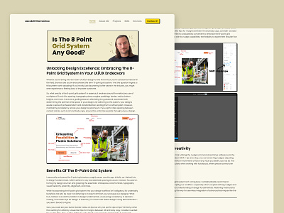 Blog Page Layout 8 point grid system blog blog layout blog page portfolio ui ui design ux ux design web design white space