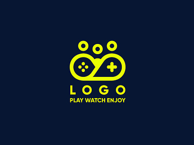 Logo play watch enjoy black blue console enjoy eps game game console gamepad green illustrator logo logotype noai play svg vector watch