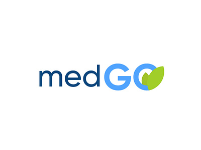 Logotype "medGO" blue eps go green illustrator light blue logo logtype med medgo medical medicine svg white white blue
