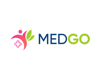 Logotype "MEDGO" ambulance go green health logo logotype med medgo medical больница зеленый медик медицина