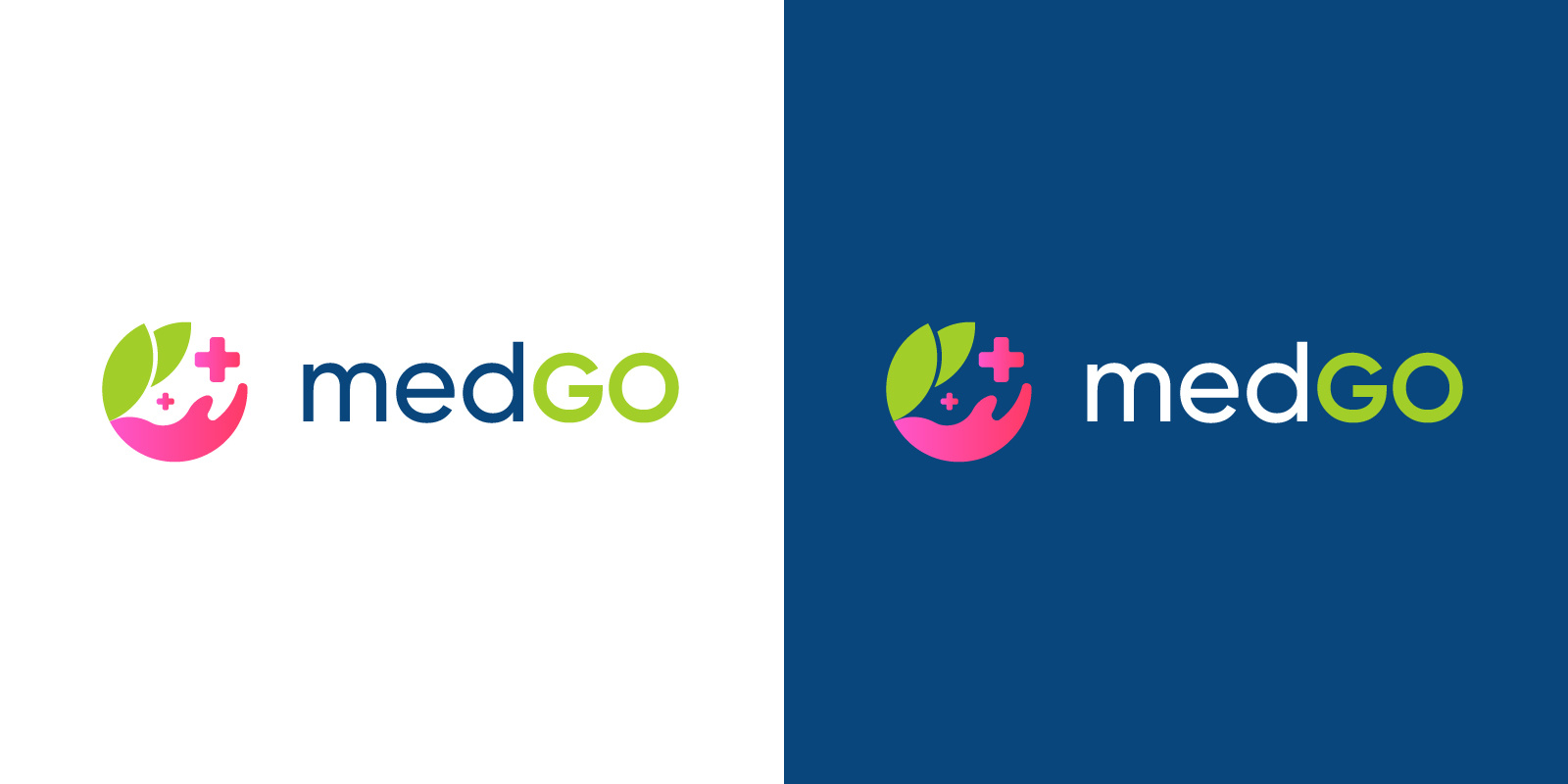Logotype "medGO" blue go green illustrator logo logotype med medgo vector больница иллюстратор медик медицина синий