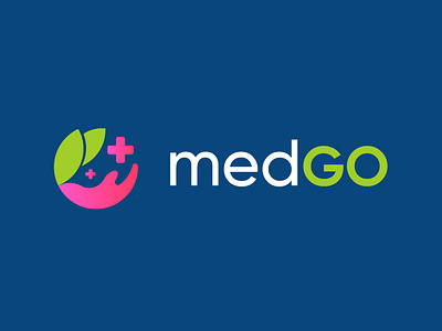 Logotype "medGO" blue go green illustrator logo logotype med medgo vector больница иллюстратор медик медицина синий