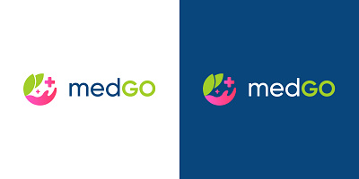 Logotype "medGO" blue go green illustrator logo logotype med medgo vector больница иллюстратор медик медицина синий