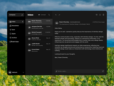 Email ui ux