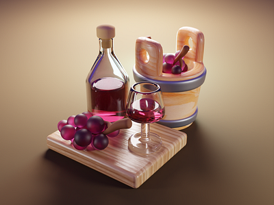 Elegant Glass and Bottle 3D Models for Product Visualization