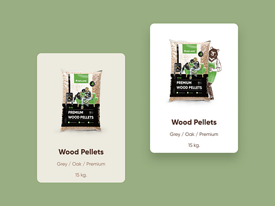 Product card hover magic moment | Studio Suprasoul agency biofuel branding design graphic design green hover hover state illustration logo magic moment microinteractions packaging design pellets product card sustainability sustainable ui web design wood pellets