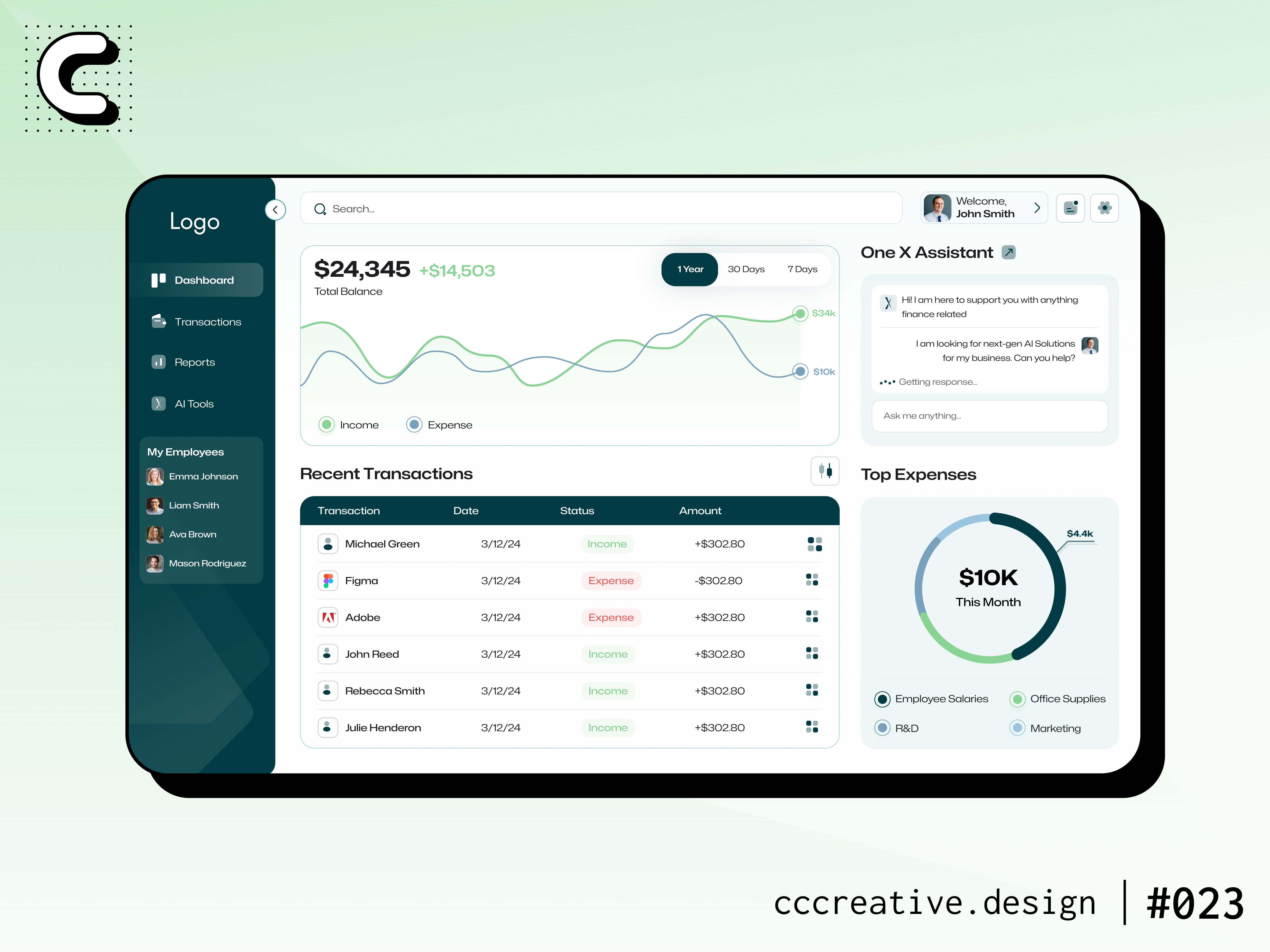 Example of UI/UX For App, Saas Or Website | 1 Month