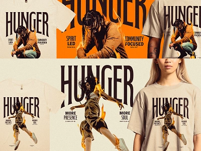 Hunger 🔥 Nights 🌑 christian church design clothing collage graphic design holy spirit house church merch new england oversized photomanipulation religious screen print shirt streetwear tshirt worship