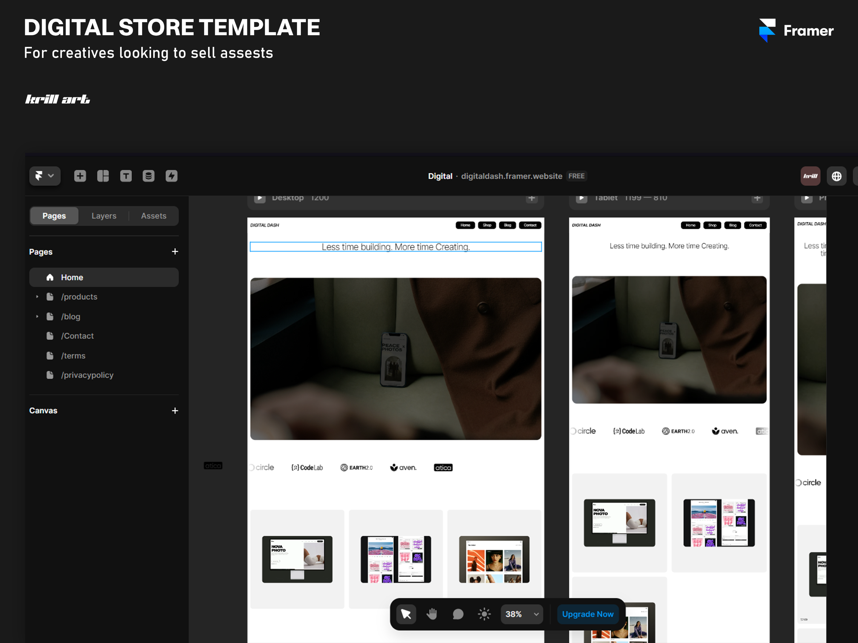 Digital Store Template For Creatives