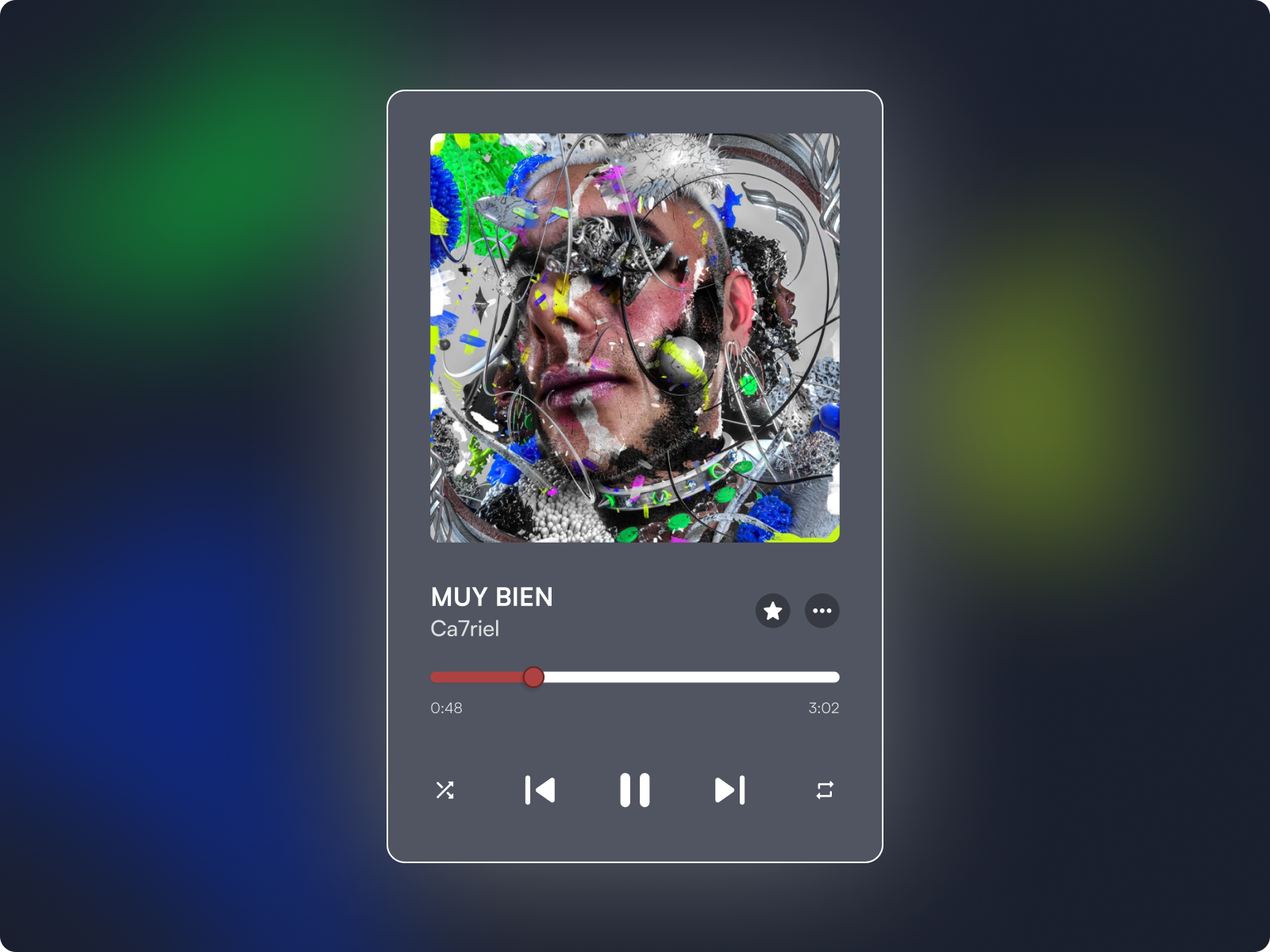 Day 2 of improving my UI Skills · #2 Design a Music Player challenge design music ui