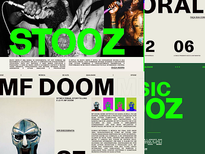 Stooz app branding brutal brutalist color block label landing page logo motion motion graphics music record redesign trending ui ux vintage vinyl webdesign