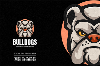 Bulldogs Illustration Mascot Logo 3d branding bulldogs colorful design graphic design illustration logo ui