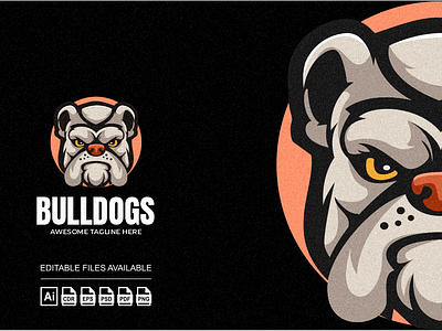 Bulldogs Illustration Mascot Logo 3d branding bulldogs colorful design graphic design illustration logo ui