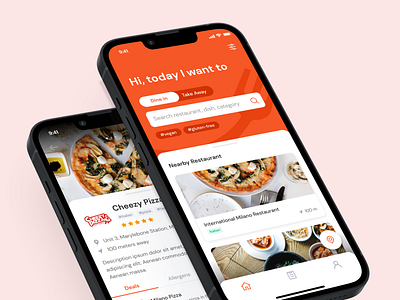 PaytoEat android app booking clean design ios iphone restaurant ui ux