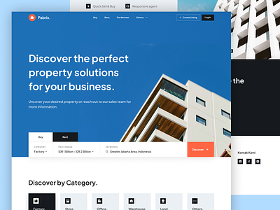 Pabrix | Property Website clean landing page landing page design property ui ux web web design web property