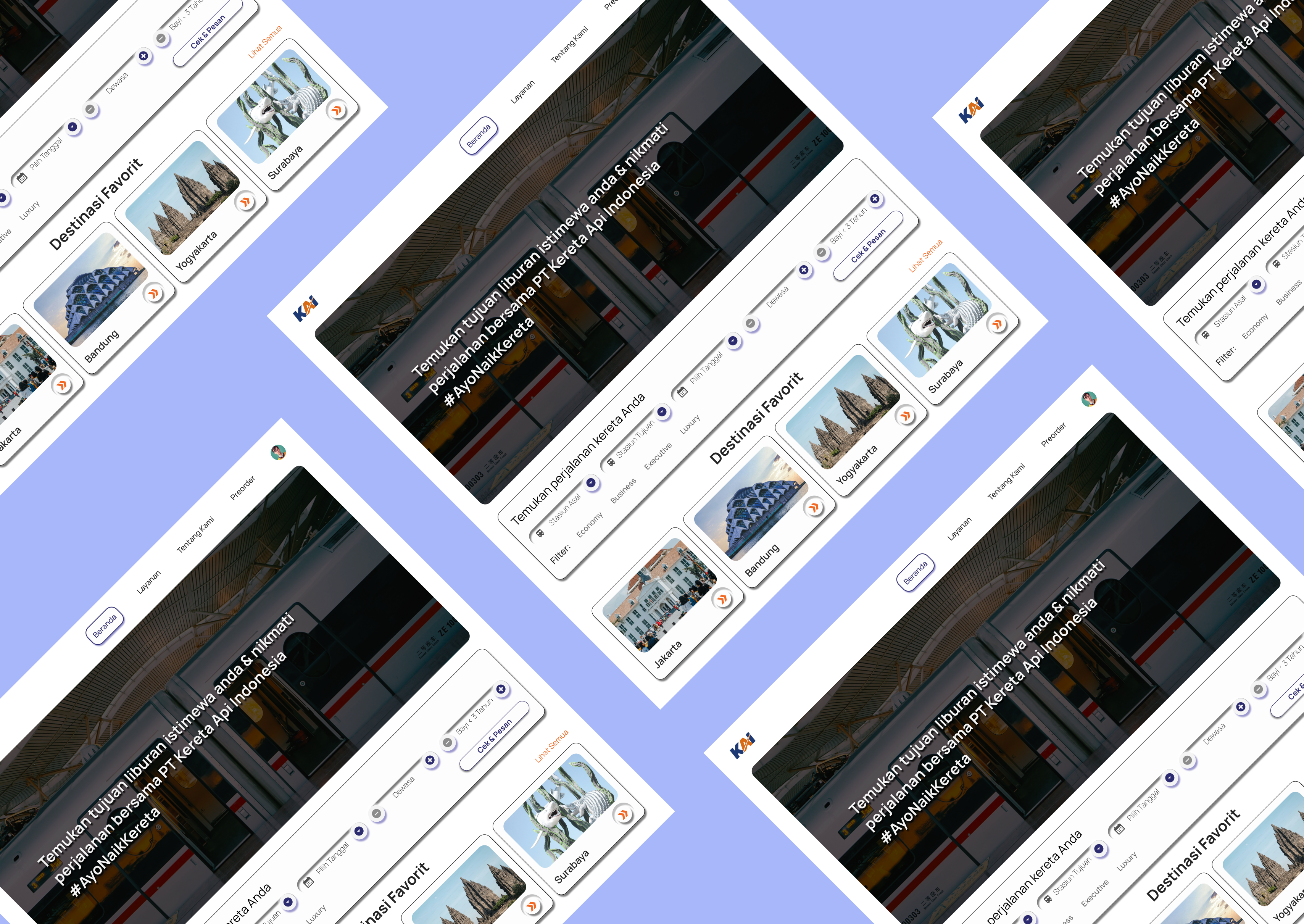 Redesign Website PT KAI design ticket train ui ux web web design