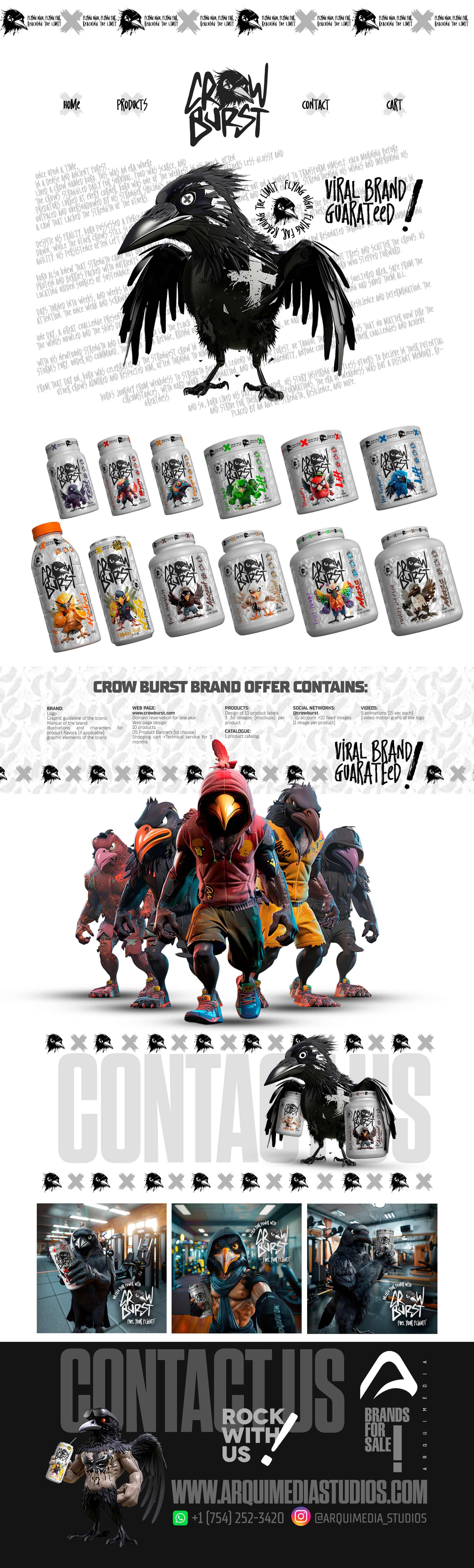 CrowBurst "Brand for sale" Private Label diseñoweb