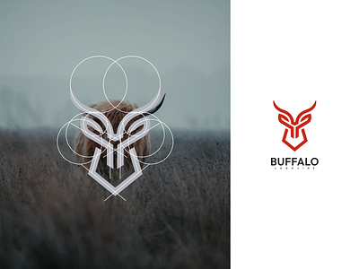 Buffalo Logo Line branding design graphic design icon illustration logo logo design logotype ui vector