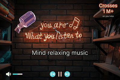 Mind relaxing music cover page facebook page instagram page logo design mobile app ux ui design