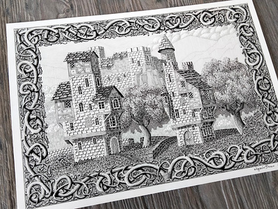 24.05.2024 castle fairy tale fantasy houses landscape medieval ornaments trees