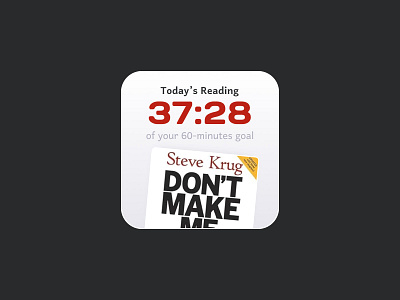 Daily Reading Timer Widget book design ios widget mobile design read timer widget