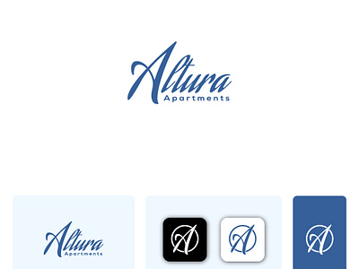 Altura Apartments logo design a logo apartments logo graphic design letter a logo logo design real st structure