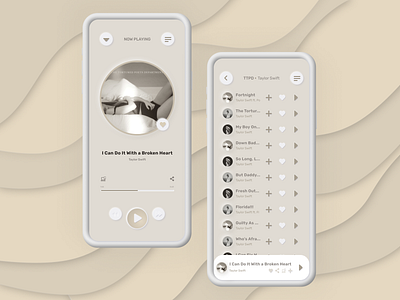 HarmoniX - Music App musicapp neuromorphic design