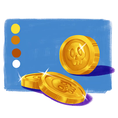 Coin assets coin digital digitalillustrations digitalpainting game assets illustration painting