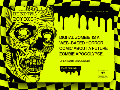 'Digital Zombie' Web Comic Web Design Landing Page Concept horror product design ui user experience ux web design