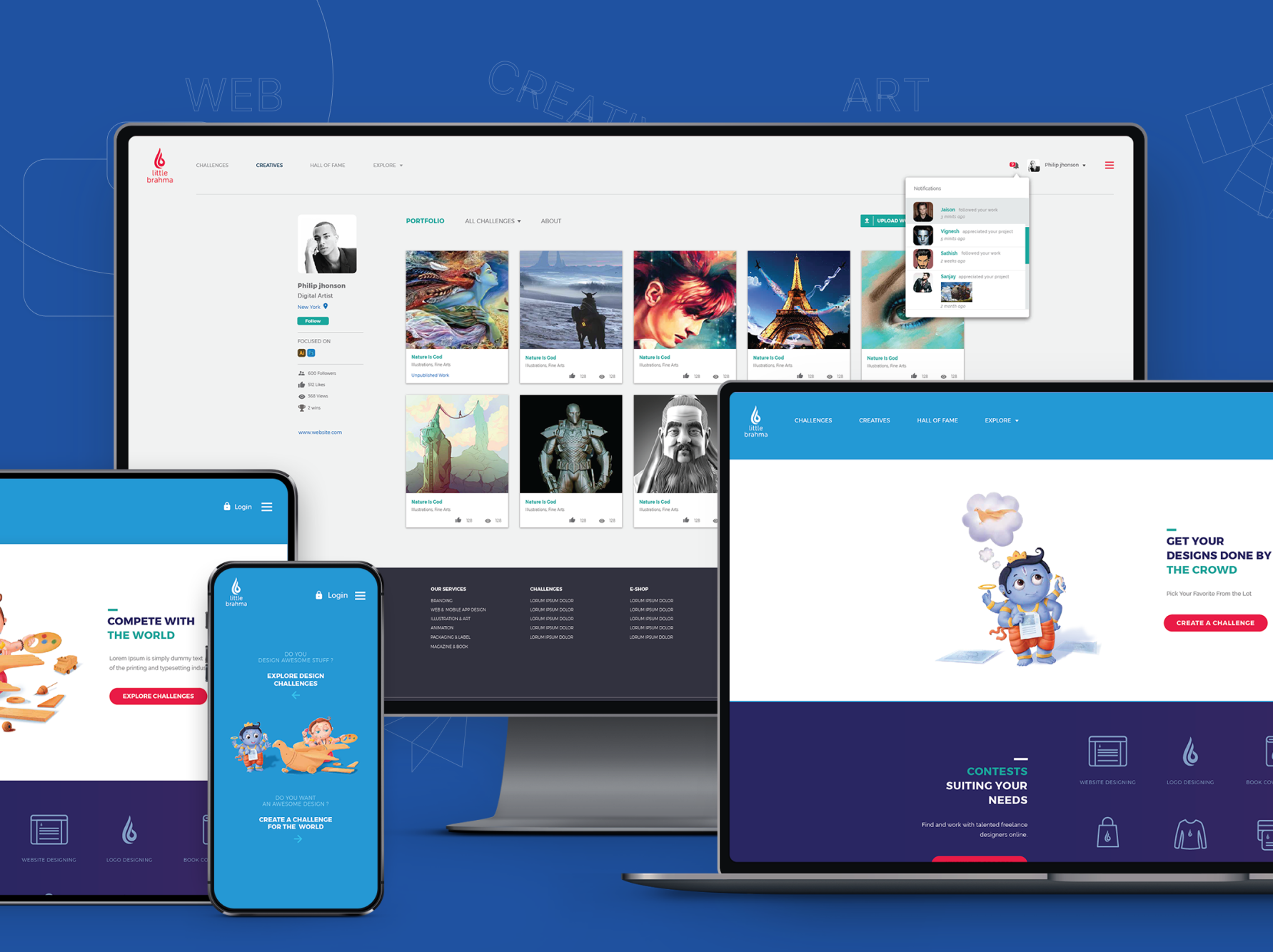 Example of Website Landing Page Design   UX/UI