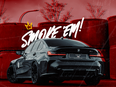 smoke e'm! car cars graphic design
