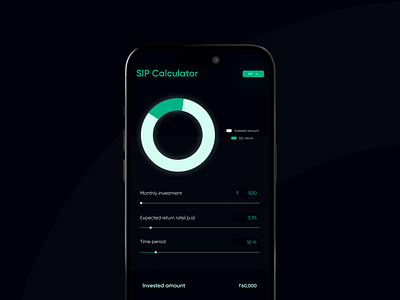Daily UI Challenge #004: Calculation (SIP calculator) app app design daily design figma graphic design inesting mobile mutual fund sip ui ux