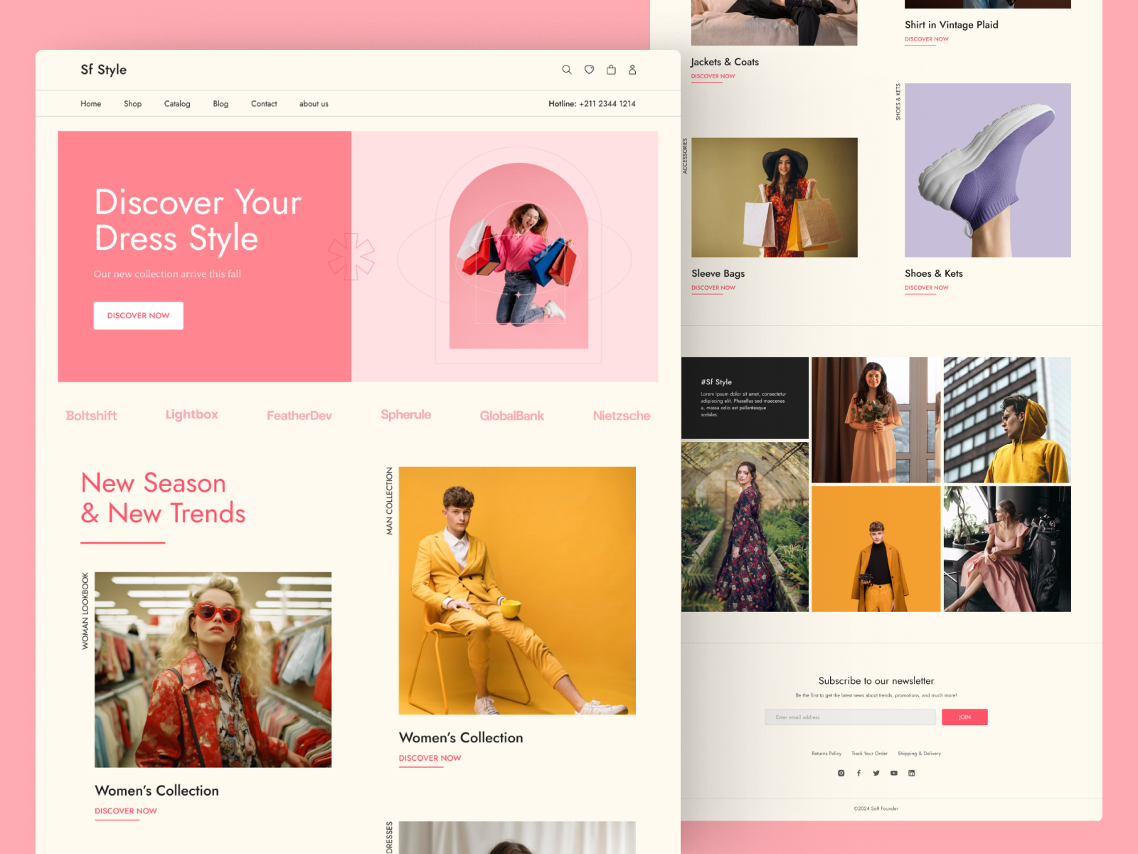 Example of E Commerce Website Design (Full Website)