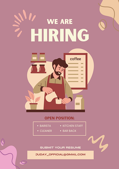 10 Poster Hiring branding canva design hiring poster template