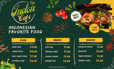 03 Food Menu Landscape branding canva design food menu menu template