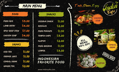 04 Food Menu Landscape branding canva design food menu menu template
