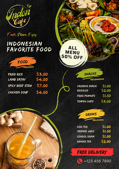 05 Food Menu Portrait branding canva design food menu menu template