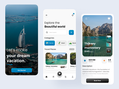 Travel app design branding ui ux