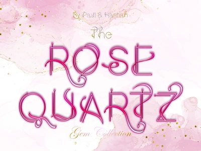 The Rose Quartz font cartoon creative cute elegant flower font font design fonts gem graphic design handwriting handwritten lettering modern motion graphics quartz script star