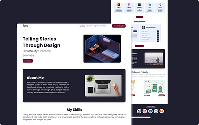 Portfolio Website Design 3d app branding design easy free graphic design illustration logo portfolio ui