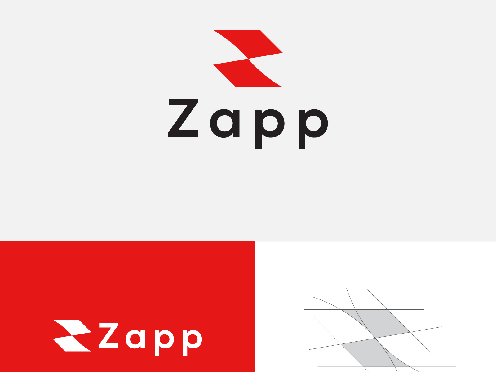 Zapp brand logo design, brand identity, creative modern logo by Liton ...