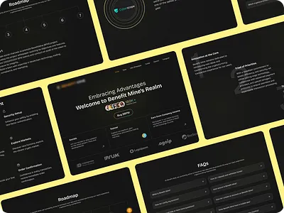 High converting landing page design animation blockchain cryptocurrency dark dark theme darkui faq features footer landing page landing page design modern ui nfts reading landing page redesign roadmap trading landing page trend2024 trendy ui