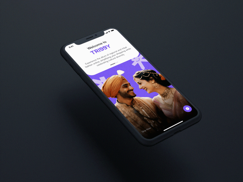 Tribby Fashion App - Walkthrough app screen fashion app ios regional fashion tribe ui uiux ux walkthrough