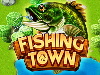 Fishing Town - Mobile Game 2d 2d game 2d illustration adobe illustrator casual game design digital art fishbait fishing game game assets game currency game map icon icons design illustration map illustration mobile phone game ui vector