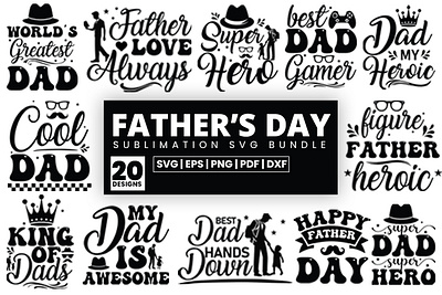 Father's day SVG Bundle, Father's day Sublimation Design SVG fathers day svg fathers day svg bundle fathers day t shirt designs graphic design bundles laser cutting designs printable crafts svgs t shirt designs